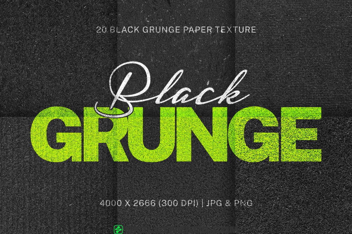 Black Grunge Paper Texture（124163）-技能树